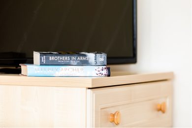 In-Room Television and Storage Area